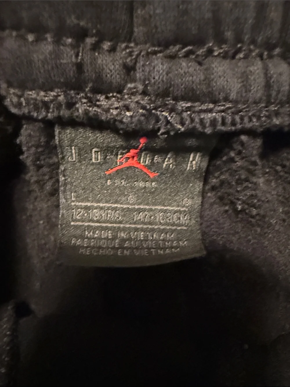 Jordan Kids Black Sweatpants with White Jumpman Logo